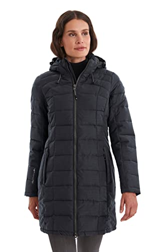 Killtec Damen Parka in Daunenoptik SKANE WMN QUILTED PRK - Damen Jacke mit abzippbarer Kapuze - Übergangsjacke ist wasserabweisend, dunkel blaugrün, 44, 35618-000 im Sale