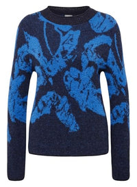 Thumbnail for Rabe Pullover Gemustert in Dunkelblau für Damen im Sale