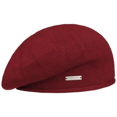 Seeberger Classic Uni Knit Beret for Women, Bordeaux, 6 3/4/7 3/8 on Sale