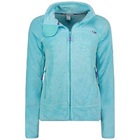 Thumbnail for Geographical Norway Upaline Lady - Fine Women's Warm Zip-Front Jacket Autumn Winter Spring - Long Sleeve Pullover Fur Soft, GN-001, S, Turquoise - Turquoise/Purple on Sale