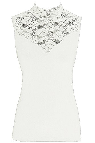 Nina von C. Fine Cotton Blazershirt mit Spitze Top Shirt (42, champagner) im Sale
