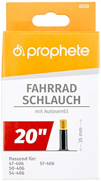 Thumbnail for Prophete Fahrradschlauch 20 X 1,75-20 X 2,125 (47/57-406), schwarz, L, einheitsgröße, 0510 im Sale