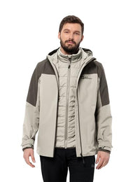 Thumbnail for Jack Wolfskin Herren Glaabach 3in1 Jkt M, Seal, EU im Sale