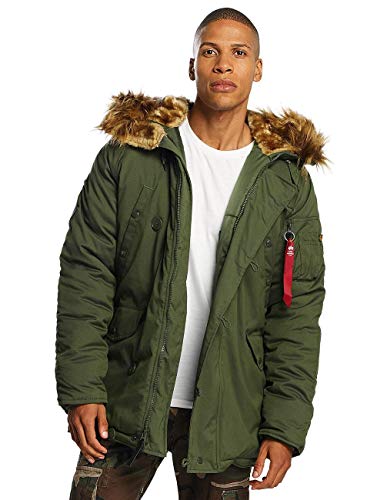 Alpha Industries Herren Explorer Winterjacke Mantel, Grün (Dark Green 257), X-Large im Sale