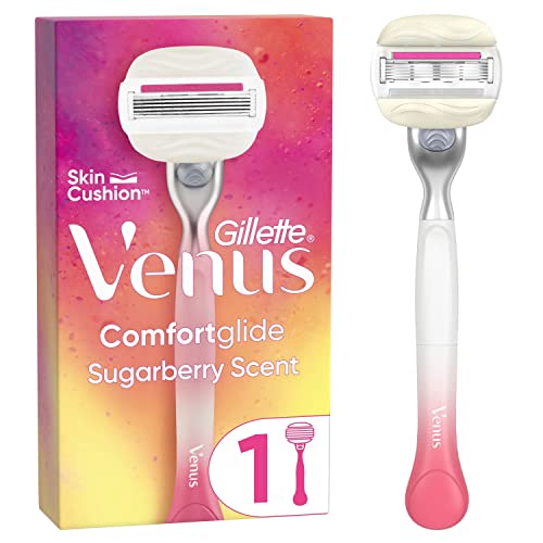 Gillette Venus Comfortglide Festival Rasierer Damen, Damenrasierer + 1 Rasierklinge mit 5-fach Klinge, die für eine gründliche Rasur und vollkommen glatte Haut sorgen im Sale