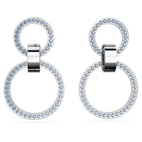 Thumbnail for Swarovski Hollow Drop Earrings, Rhodium-plated earrings with sparkling crystal pavé on sale