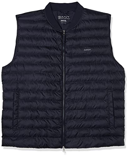 GANT Herren Light Padded Bomber Gilet Jacke, Evening Blue, im Sale
