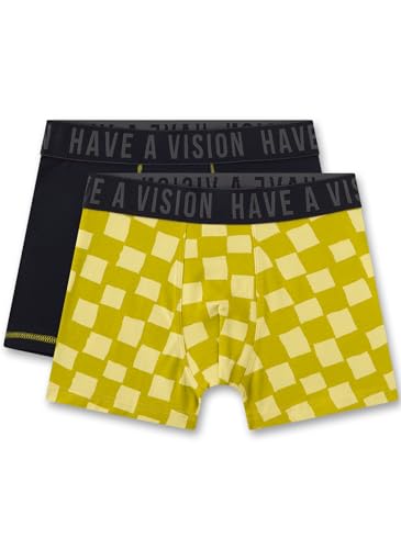 Sanetta Jungen-Hipshorts (Doppelpack) Schwarz & Gelb | Hochwertige und nachhaltige Unterhose für Jungen aus Bio-Baumwolle. Inhalt: 2er Set Unterwäsche für Jungen 140 im Sale
