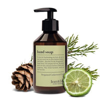 Thumbnail for Jean & Len Hand Soap Bergamot & Cedarwood, cleanses stressed hands, suitable for daily use, liquid soap in a pump dispenser, refreshing citrus scent, vegan, 250 ml on sale