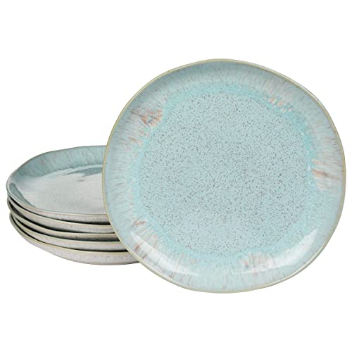 s2t Casafina Eivissa Speiseteller, innen meerblau, außen beige, geprenkelt, D 28cm im Sale
