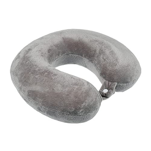 Invero Premium Memory Foam Neck Pillow, Compact, Lightweight, Soft, Ideal for Travel Luggage, Accessories for Long Trips, Sleeping, Camping and More, Grey on Sale
