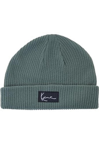 Thumbnail for Karl Kani Unisex KA-233-005-3 KK Woven Signature Fisherman Beanie Dusty Green, one Size im Sale