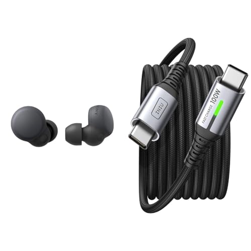 Sony LinkBuds Truly Wireless Noise Cancelling Headphones & INIU USB C Kabel, 100W [2m] 5A PD QC 4.0 Schnellladekabel USB C auf USB C Kabel im Sale