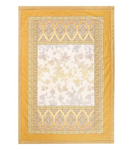 Bassetti AGRIGENTO plaid made of 100% cotton in the color ORO Y1, dimensions: 135x190 cm - 9330119 on sale