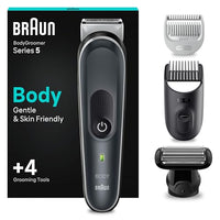 Thumbnail for Braun Series 5 Body Groomer / Intimate Shaver for Men, Body Care and Hair Removal for Men, for Chest, Underarms, Comb Attachments 1-11 mm, Waterproof, 100 Min. Runtime, BG5370 on Sale