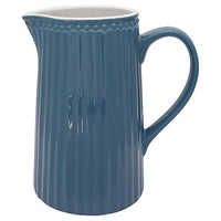 Thumbnail for GreenGate - Jug, Pitcher, Carafe - Alice - Porcelain - Ocean Blue - 1 l on sale