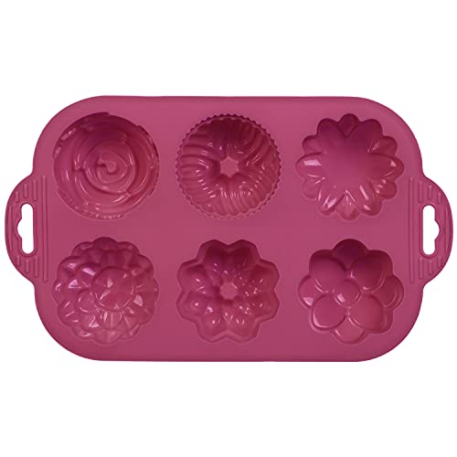wenco premium 6-er Muffinform aus Silikon, Flexible Silikon-Backform für Cupcakes, Brownies, Spülmaschinengeeignet, Flieder im Sale