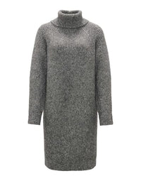 Thumbnail for OPUS Damen Minikleid | Strickleid WAKONA Regular mit Wolle Easy Grey, 40 im Sale