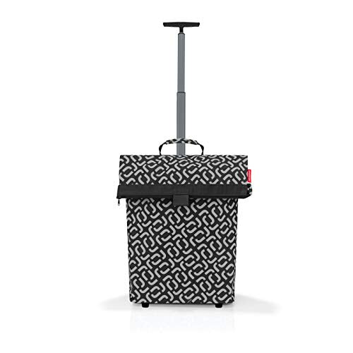reisenthel Trolley in Signature Black, Frame: Dark Grey – Practical shopping trolley with plenty of storage space and zipper – Made of water-repellent material on sale