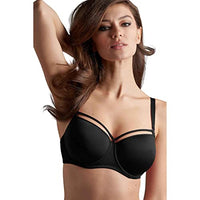 Thumbnail for Marlies Dekkers 16450/164501 Women's Space Odyssey Black Solid Colour Padded Underwired Longline Push Up Bra 80B im Sale