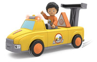 Thumbnail for Toddys by siku 0115, Sam Speedy, 3-teiliges Spielzeugauto mit Licht und Sound, Zusammensteckbar, Inkl. beweglicher Spielfigur, Hochwertiger Schwungradmotor, Schwarz/Türkis, Ab 12 Monaten im Sale