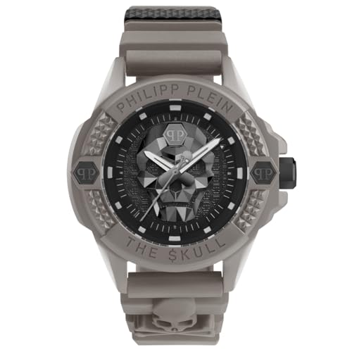 Philipp Plein Herren Uhr Analog Quarz The $Kull ECOCERAMIC PWUBA0323 Silikon im Sale