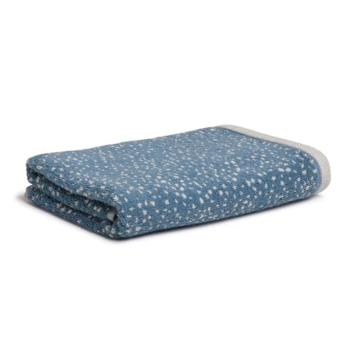 Möve Bohemian Dreams Spots Handtuch 50 x 100 cm aus 100% Baumwolle, Nature/Steel Blue im Sale