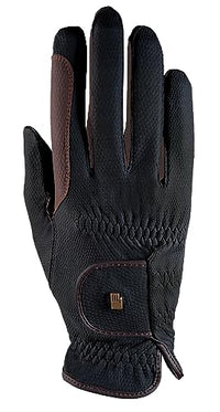 Thumbnail for Roeckl Sports Reithandschuh Malta, Turnier Sommer Handschuh, Schwarz/Mokka 6.5 im Sale