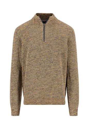 FYNCH-HATTON Cotton Sweater with Troyer Collar Navy / 3 on Sale