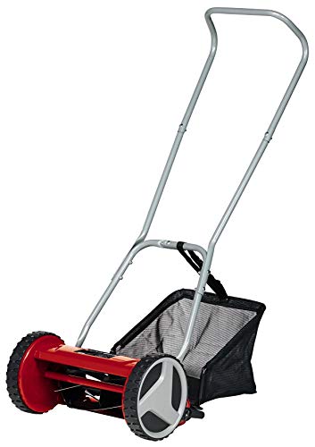 Einhell Hand-Rasenmäher GC-HM 300 (für bis zu 150m², 30cm Schnittbreite, kugelgelagerte Mähspindel mit 5 hochwertigen Stahlmessern, 4-stufige Schnitthöheneinstellung 13-37mm, 16l-Fangkorb), Mehrfarbig im Sale