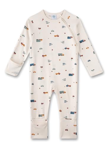 Sanetta Jungen-Strampler Beige | Praktischer und bequemer Strampler aus Bio-Baumwolle für Jungen. Baby Overall 068 im Sale