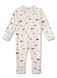 Thumbnail for Sanetta Jungen-Strampler Beige | Praktischer und bequemer Strampler aus Bio-Baumwolle für Jungen. Baby Overall 068 im Sale