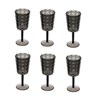 Thumbnail for Invero Set mit 6 Diamant-Prismen-Design, Kunststoff, 400 ml, wiederverwendbar, stark, spülmaschinenfest, idealer Trinkbecher für den Innen- und Außenbereich, Sommerpartys, Cocktails und mehr, Schwarz im Sale
