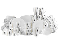 Thumbnail for CreaTable, 22537, Serie Square City Line, 62-teiliges Geschirrset für 6 Personen, Kombiservice aus Porzellan, spülmaschinen- und mikrowellengeeignet, Qualitätsproduktion im Sale