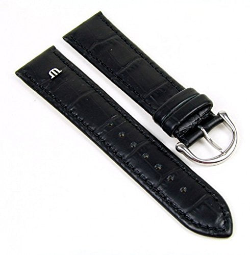 MAURICE LACROIX Uhrenarmband Kalbsleder Kroko Optik schwarz 20mm 293062010 im Sale