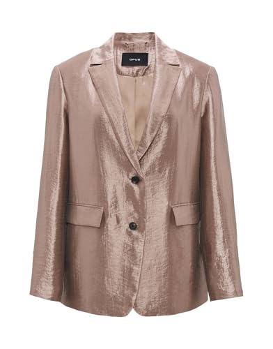 OPUS Damen Blazer | Blazer JELUNA Regular aus glänzendem Viskose Mix warm Taupe, 42 im Sale