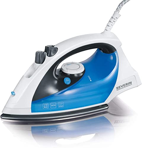 SEVERIN steam iron, approx. 1,750 W, BA 3274, white/blue/grey on sale