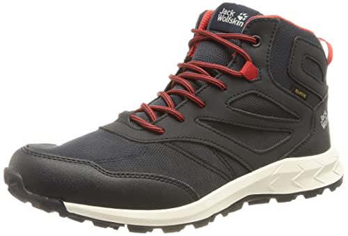 Jack Wolfskin Unisex Kinder Woodland Texapore Mid K, Black / Burly Yellow Xt, 27 EU im Sale