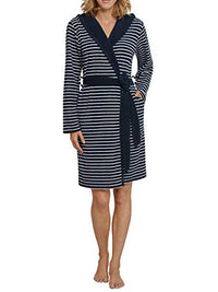 Thumbnail for Schiesser Damen Bademantel, 95cm Bademantel, Blau (Nachtblau 804), 48 im Sale