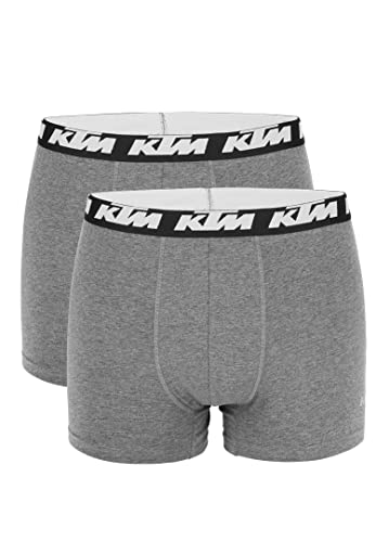 KTM by Freegun Boxershorts für Herren Unterwäsche Pant Men´s Boxer 2 er Pack, Farbe:Dark Grey, Bekleidungsgröße: im Sale