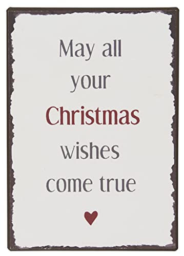 IB Laursen Metallschild Blechschild Bild Weihnachten May All Your Christmas. H20xL14cm X-Mas Schild im Sale