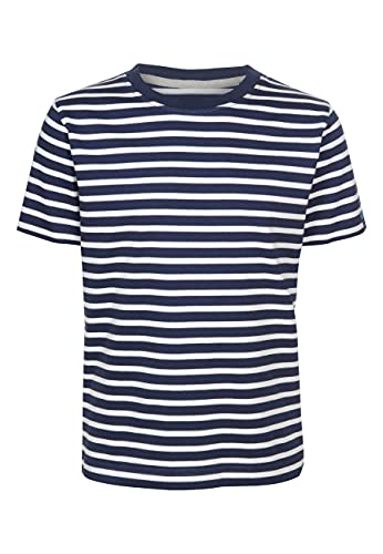 ELKLINE unisex children's Hannes T-shirt, dark blue-white, 128-134 on sale