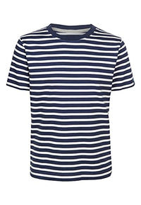 Thumbnail for ELKLINE unisex children's Hannes T-shirt, dark blue-white, 128-134 on sale
