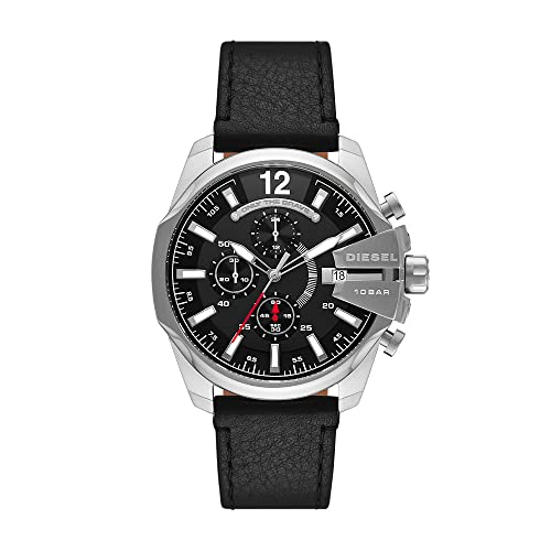 Diesel Herrenuhr Baby Chief, Quarzwerk, 48MM Schwarzes Edelstahlgehäuse mit Edelstahlarmband, DZ4617 im Sale