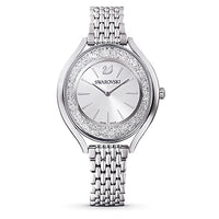 Thumbnail for Swarovski Crystalline Aura watch, leather strap, grey, rose gold alloy layer PVD finish on sale