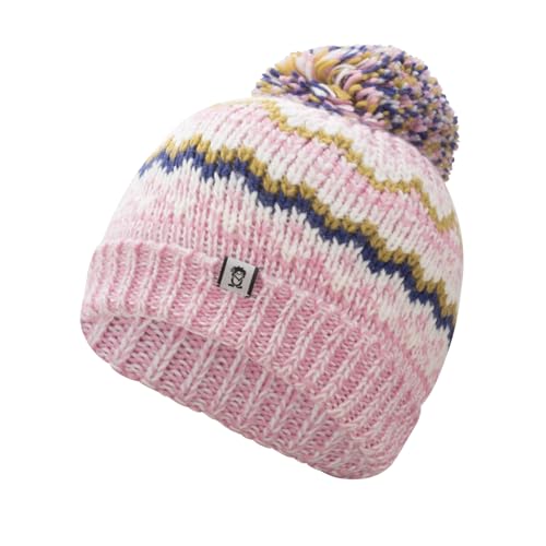 Trollkids Girls' Bobble Hat Kristiansand, Twilight Pink/Dark Purple, on Sale
