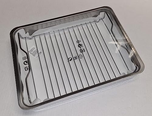 IKEA KONCIS roasting pan with grill rack, stainless steel - 40x32 cm