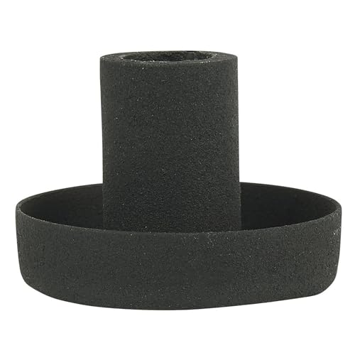 IB Laursen - Kerzenhalter, Kerzenständer - für dünne Kerzen - Aluminium, Metall - schwarz - Höhe 4 cm im Sale