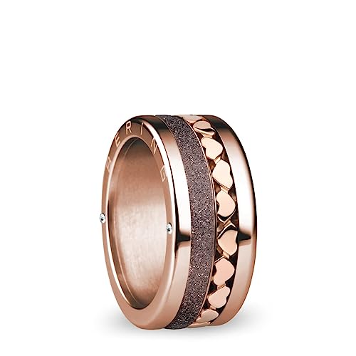 BERING Interchangeable ring combination for women in rose gold &amp; brown with unique Twist &amp; Change system, Spree on sale