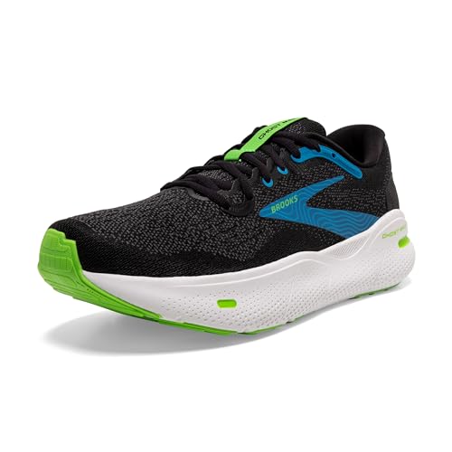 BROOKS Men's Ghost Max Sneaker, Black/Atomic Blue/Jasmine, 42.5 EU on sale